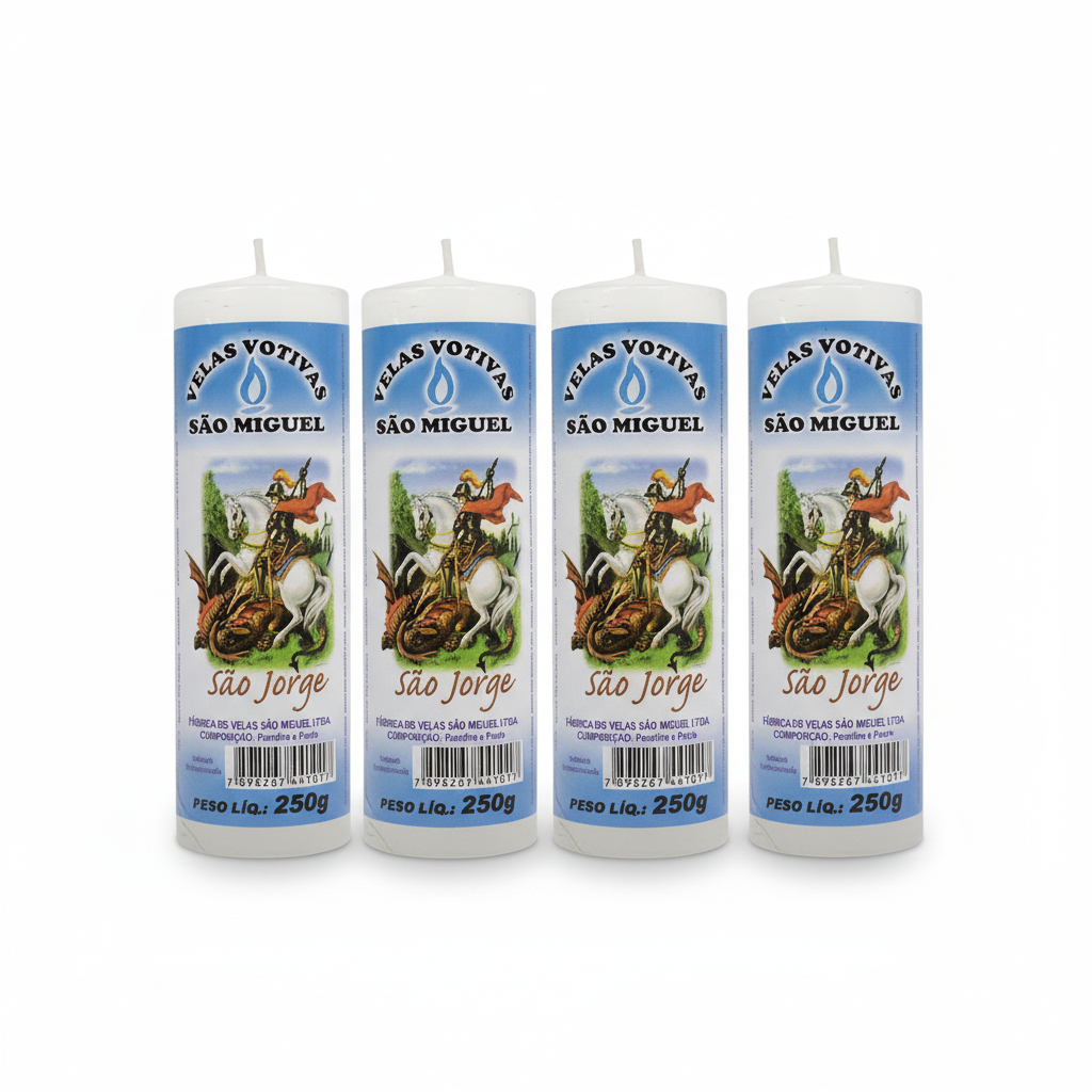 Vela Votiva 250gr Santos Católicos - 04 Unidades