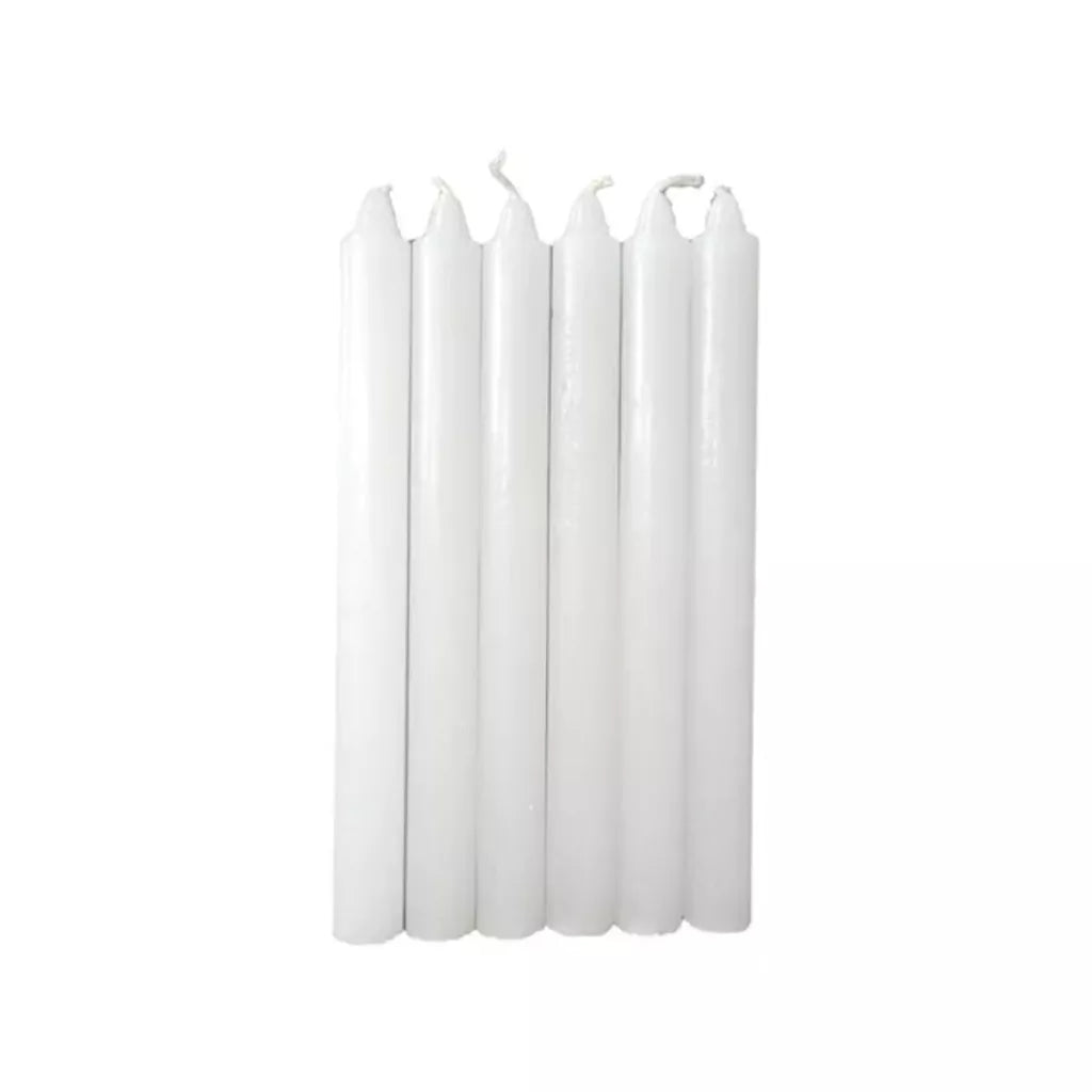 Kit Com 100 Velas Palito Branca 100% Parafina Pura - 18cm