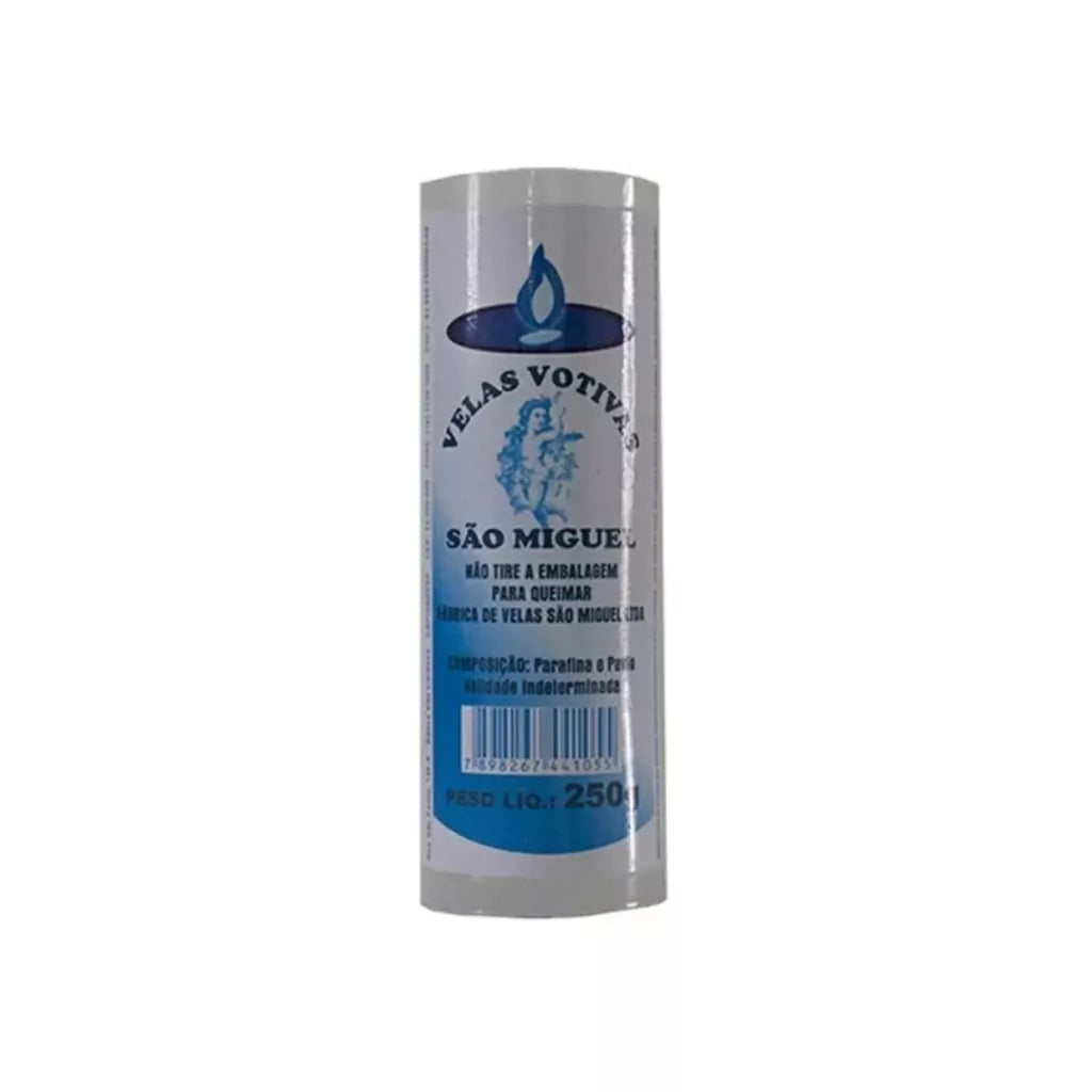 Vela Branca 7 Dias 250g - Kit Com 12 Unidades