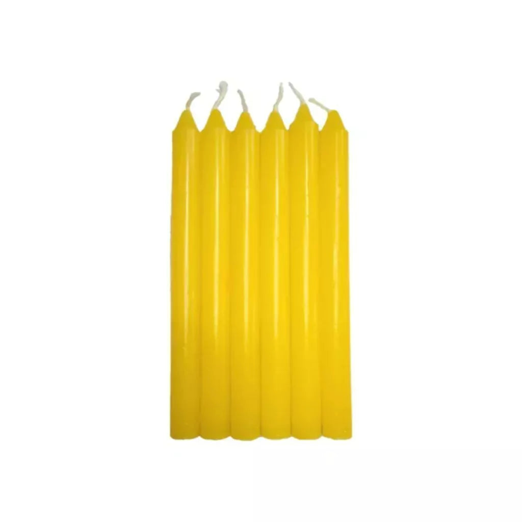 Kit Com 10 Velas Palito Tradicional Várias Cores - 18cm