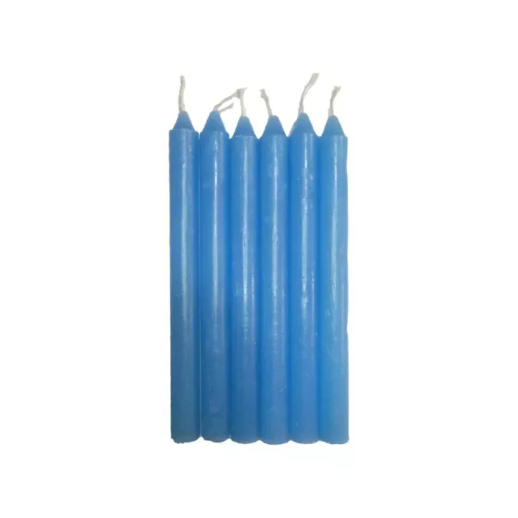 Kit Com 10 Velas Palito Tradicional Várias Cores - 18cm