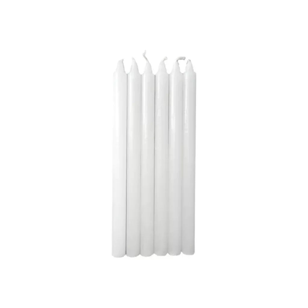 Kit Com 100 Velas Palito Branca Parafina Pura - 16 cm X 1,2 cm