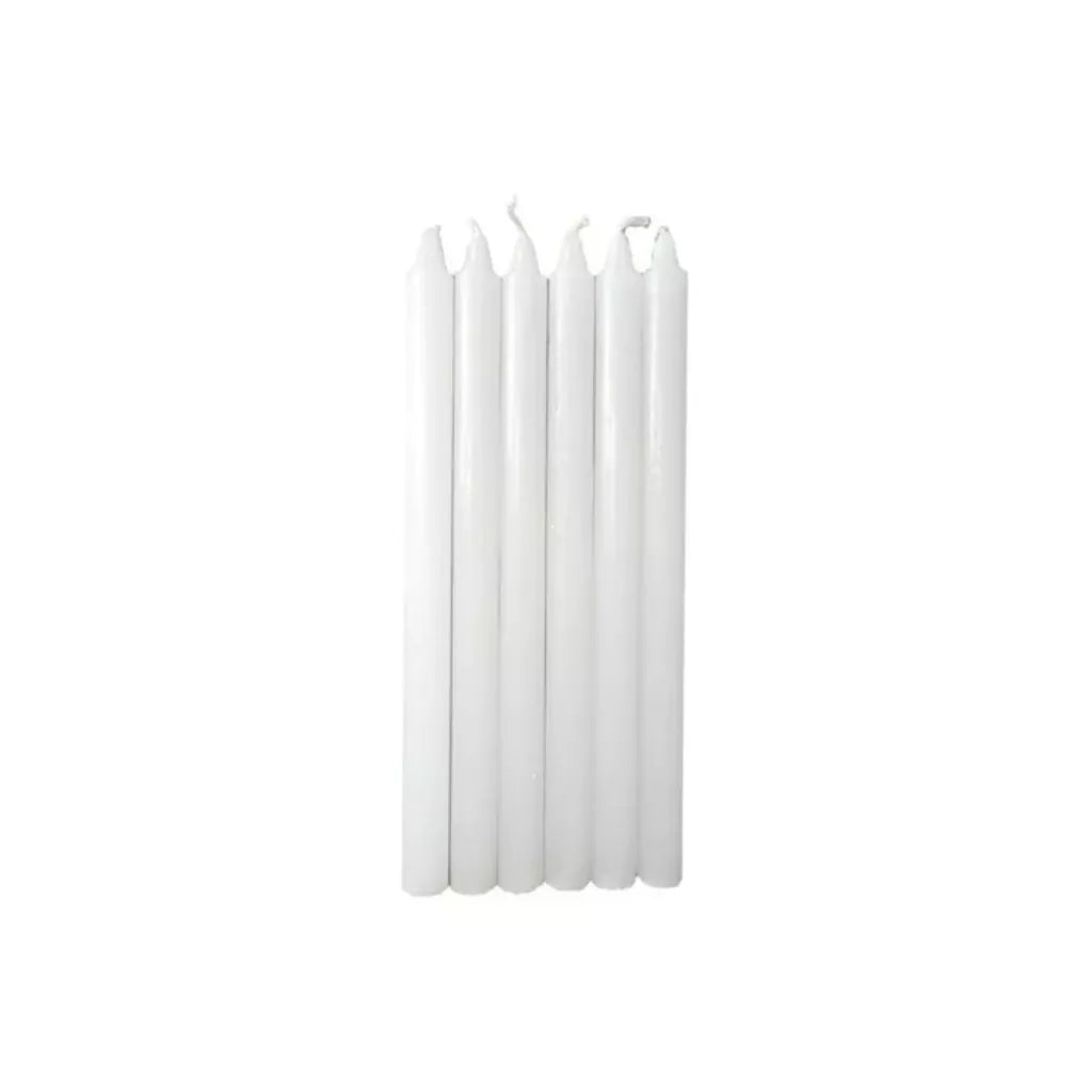 Kit Com 150 Velas Palito Branca Parafina Pura - 16 cm X 1,2 cm