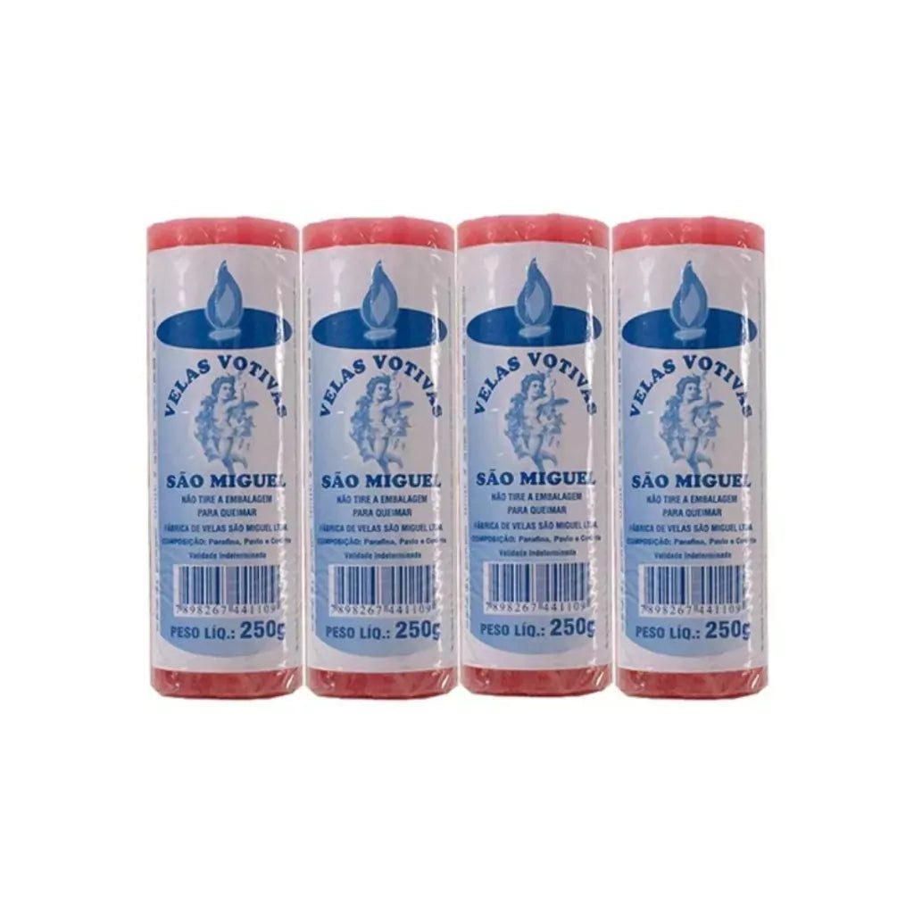 Velas 7 Dias 250gr Várias Cores - Kit Com 4 Unidades