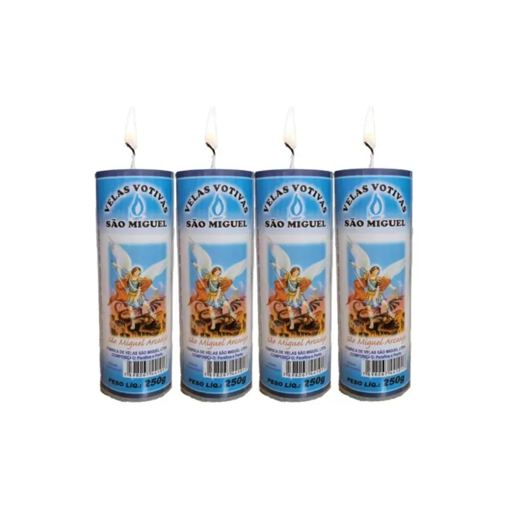 Vela De 7 Dias Imagem São Miguel - Kit 4 Unidades