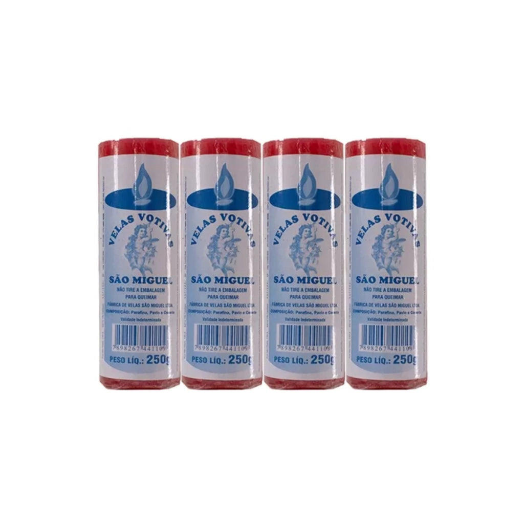 Velas 7 Dias 250gr Várias Cores - Kit Com 4 Unidades